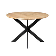 Eettafel Eiken eettafel Ferris Rond 110 cm Naturel 110x110x76 cm-Eettafels-Starfurn