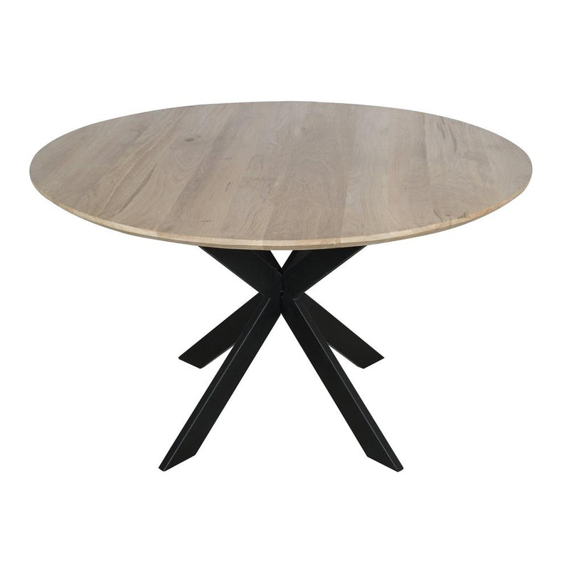 Eettafel Eiken eettafel Ferris Rond 110 cm Naturel 110x110x76 cm-Eettafels-Starfurn