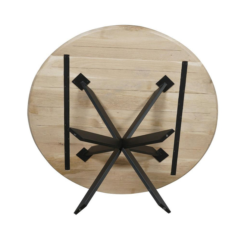 Eettafel Eiken eettafel Ferris Rond 110 cm Naturel 110x110x76 cm-Eettafels-Starfurn