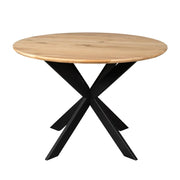Eettafel Eiken eettafel Ferris Rond 110 cm Naturel 110x110x76 cm-Eettafels-Starfurn