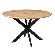 Eettafel Eiken eettafel Ferris Rond 130 cm Naturel 130x130x76 cm-Eettafels-Starfurn