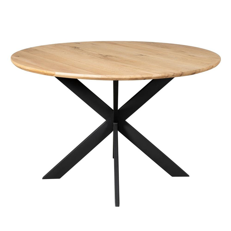 Eettafel Eiken eettafel Ferris Rond 130 cm Naturel 130x130x76 cm-Eettafels-Starfurn