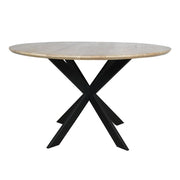 Eettafel Eiken eettafel Ferris Rond 130 cm Naturel 130x130x76 cm-Eettafels-Starfurn