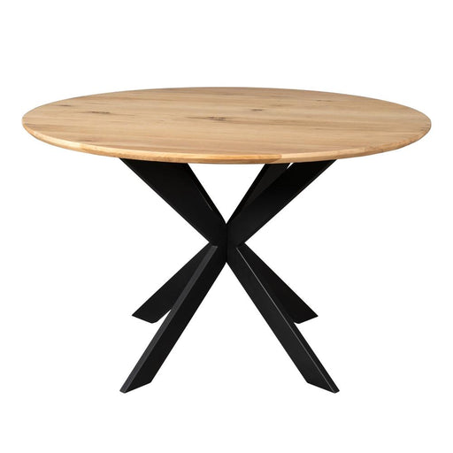 Eettafel Eiken eettafel Ferris Rond 130 cm Naturel 130x130x76 cm-Eettafels-Starfurn