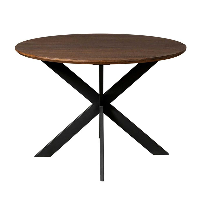 Eettafel Eiken eettafel Ferris Rond 150 cm Bruin 150x150x76 cm-Eettafels-Starfurn