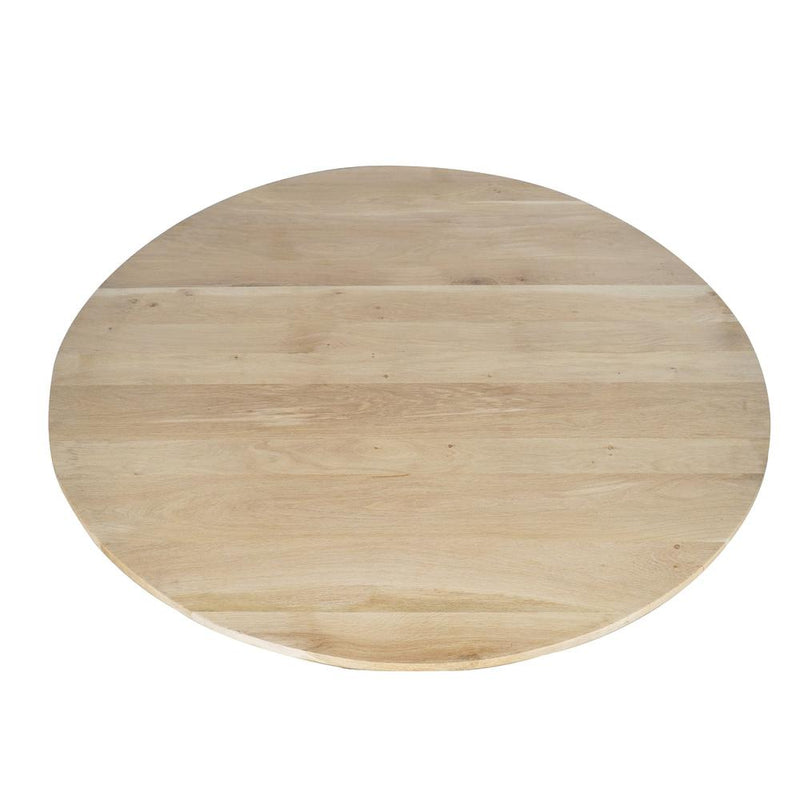 Eettafel Eiken eettafel Ferris Rond 150 cm Naturel 150x150x76 cm-Eettafels-Starfurn