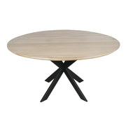 Eettafel Eiken eettafel Ferris Rond 150 cm Naturel 150x150x76 cm-Eettafels-Starfurn
