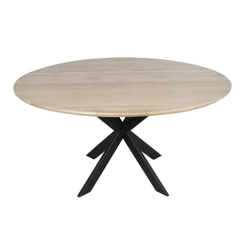 Eettafel Eiken eettafel Ferris Rond 150 cm Naturel 150x150x76 cm-Eettafels-Starfurn