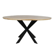 Eettafel Eiken eettafel Ferris Rond 150 cm Naturel 150x150x76 cm-Eettafels-Starfurn