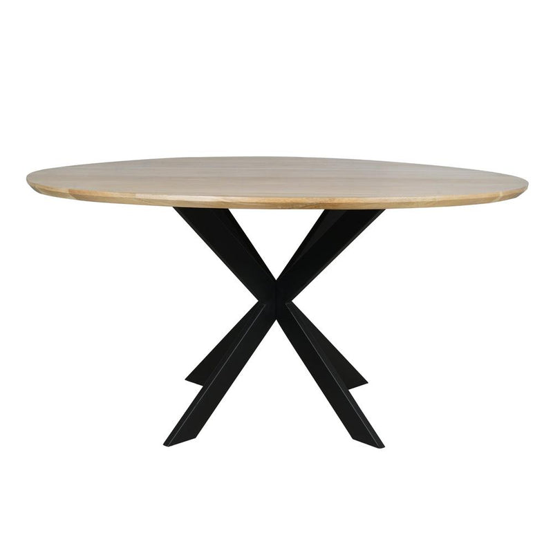Eettafel Eiken eettafel Ferris Rond 150 cm Naturel 150x150x76 cm-Eettafels-Starfurn