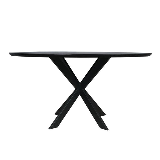 Eettafel Eiken eettafel Ferris Rond 150 cm Zwart 150x150x76 cm-Eettafels-Starfurn