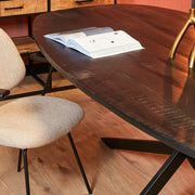 Eettafel Elegance Zwart Deens ovaal 240x110 cm-Eettafels-Starfurn