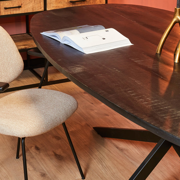 Eettafel Elegance Zwart - Deens ovaal - 240x110 cm-Eettafels-Starfurn