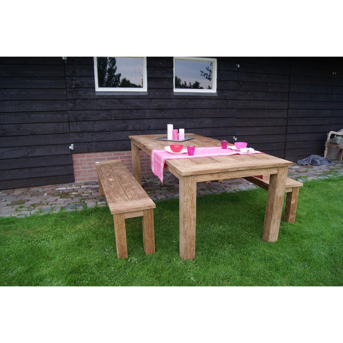Eettafel Evoy Teakhout Naturel hout 180x90 cm-Eettafels-Livingfurn
