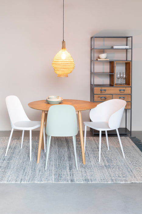 Eettafel Fabio 100 Eikenfineer Naturel Ø100x75 cm-Eettafels-Creating Home