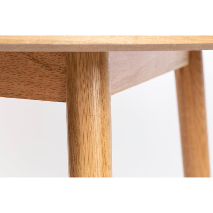 Eettafel Fabio 100 Eikenfineer Naturel Ø100x75 cm-Eettafels-Creating Home