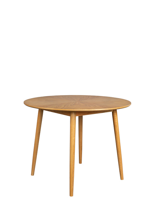 Eettafel Fabio 100 Eikenfineer Naturel Ø100x75 cm-Eettafels-Creating Home