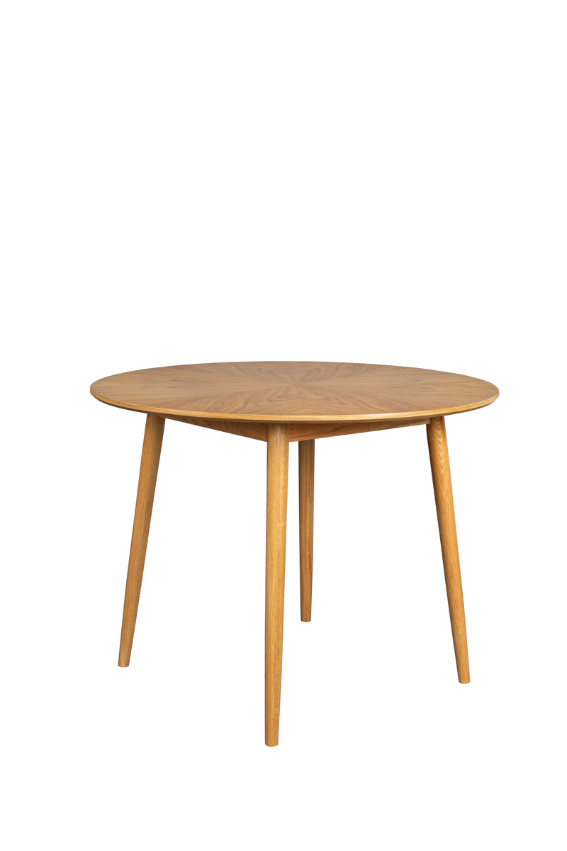 Eettafel Fabio 100 Eikenfineer Naturel Ø100x75 cm-Eettafels-Creating Home