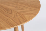 Eettafel Fabio 100 Eikenfineer Naturel Ø100x75 cm-Eettafels-Creating Home