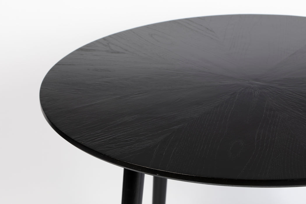 Eettafel Fabio 100 Eikenfineer Zwart Ø100x75 cm-Eettafels-Creating Home