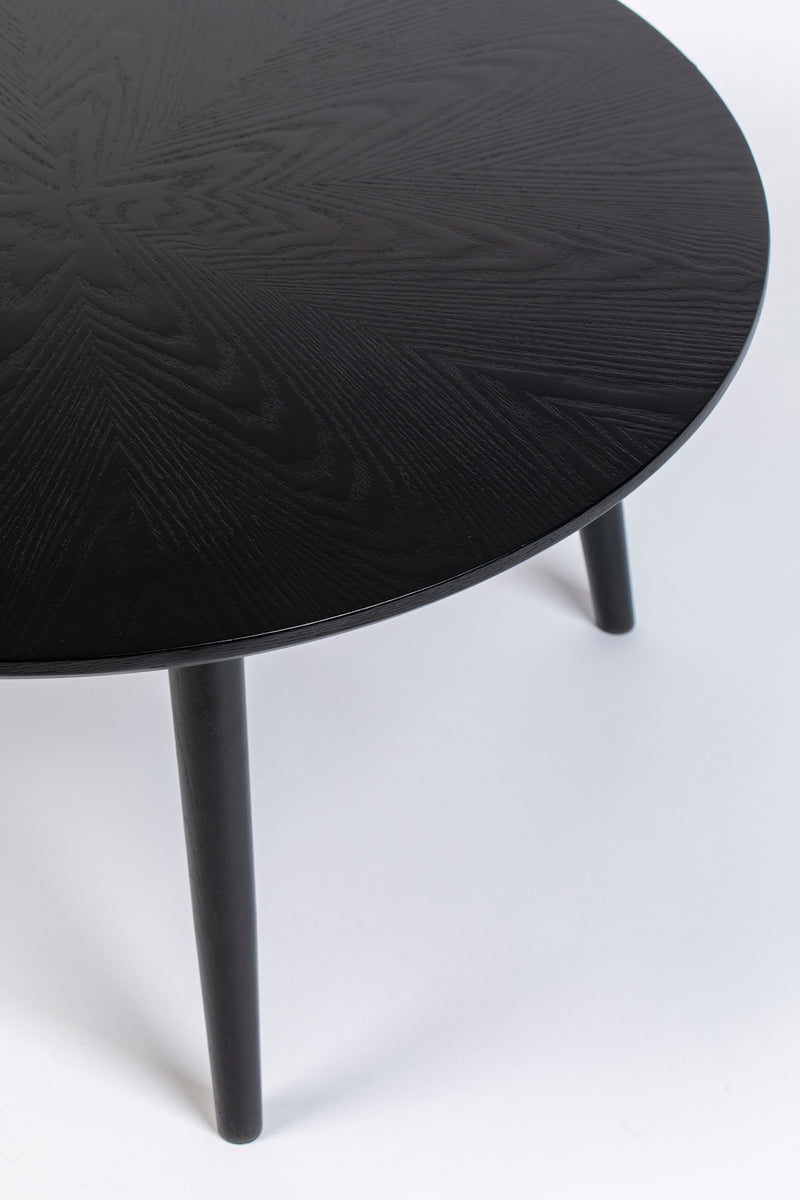 Eettafel Fabio 100 Eikenfineer Zwart Ø100x75 cm-Eettafels-Creating Home