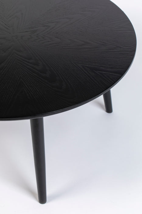 Eettafel Fabio 100 Eikenfineer Zwart Ø100x75 cm-Eettafels-Creating Home