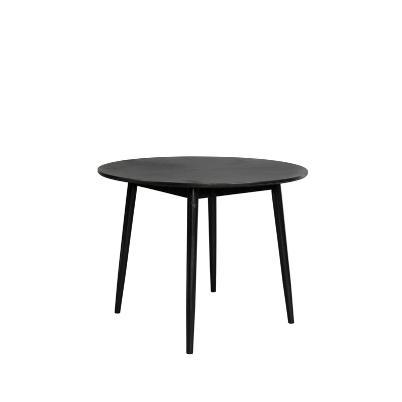 Eettafel Fabio 100 Eikenfineer Zwart Ø100x75 cm-Eettafels-Creating Home