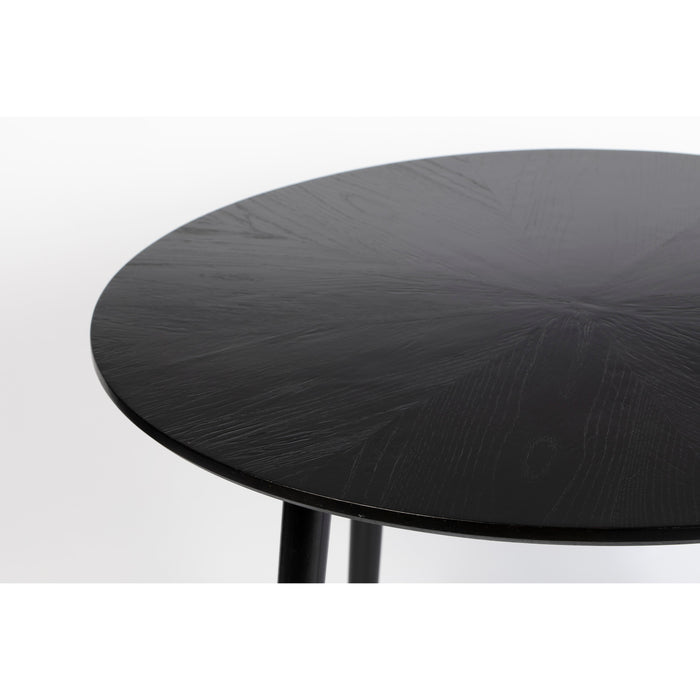 Eettafel Fabio 120 Eikenfineer Zwart Ø120x75 cm-Eettafels-Creating Home