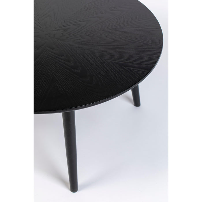 Eettafel Fabio 120 Eikenfineer Zwart Ø120x75 cm-Eettafels-Creating Home