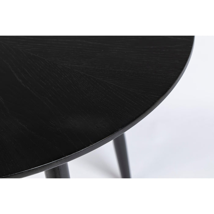 Eettafel Fabio 120 Eikenfineer Zwart Ø120x75 cm-Eettafels-Creating Home