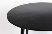 Eettafel Fabio 120 Eikenfineer Zwart Ø120x75 cm-Eettafels-Creating Home