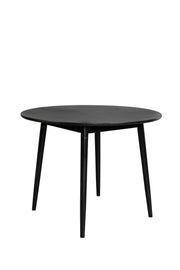Eettafel Fabio 120 Eikenfineer Zwart Ø120x75 cm-Eettafels-Creating Home