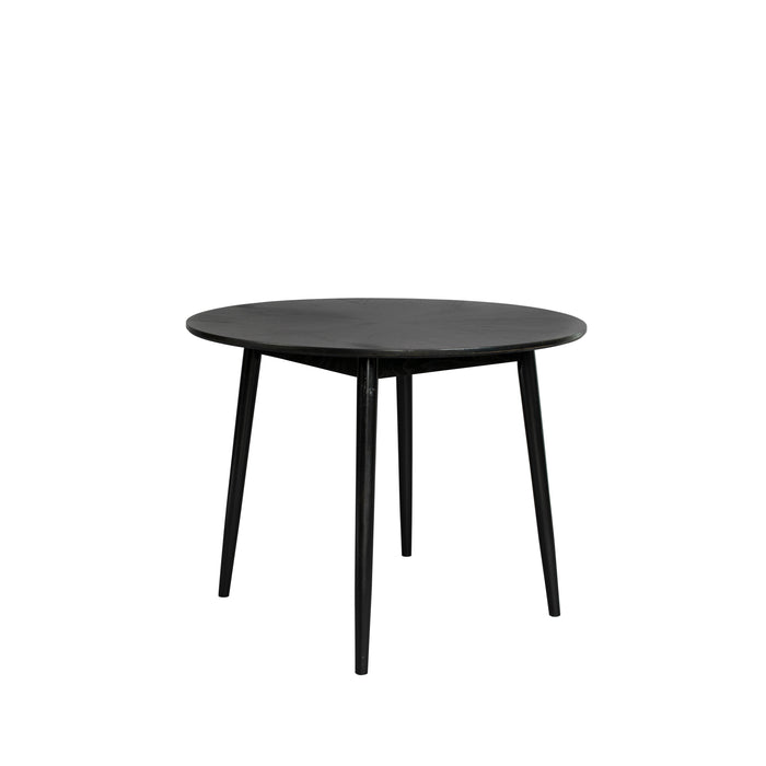 Eettafel Fabio 120 Eikenfineer Zwart Ø120x75 cm-Eettafels-Creating Home