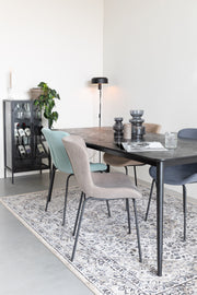 Eettafel Fabio 160x80 Eikenfineer Zwart 80x160 cm-Eettafels-Creating Home