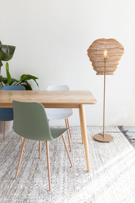 Eettafel Fabio 180x90 Eikenfineer Naturel 90x180 cm-Eettafels-Creating Home
