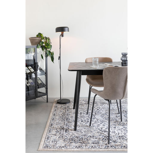 Eettafel Fabio 180x90 Eikenfineer Zwart 90x180 cm-Eettafels-Creating Home