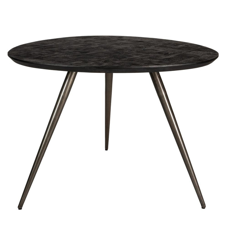 Eettafel Fieron Zwart 110x108 cm-Eettafels-PTMD