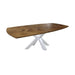 Eettafel Fishbone - 180x100x76 - Naturel/wit - Eiken/metaal-Eettafels-HSM Collection