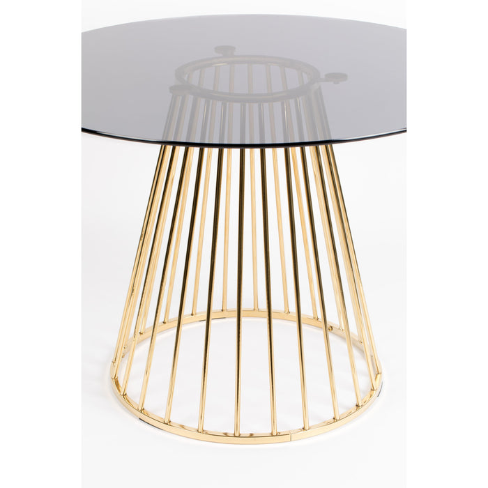 Eettafel Floris Glass Goud 104x104 cm-Eettafels-Creating Home