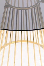 Eettafel Floris Glass Goud 104x104 cm-Eettafels-Creating Home