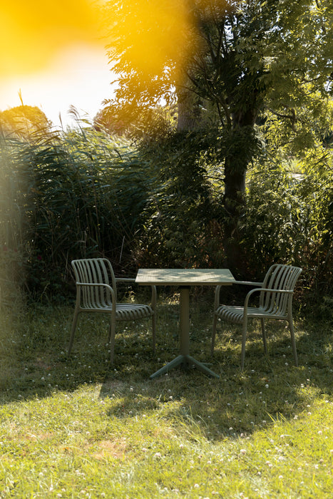 Eettafel George Metaal,Polypropyleen Groen 70x70 cm