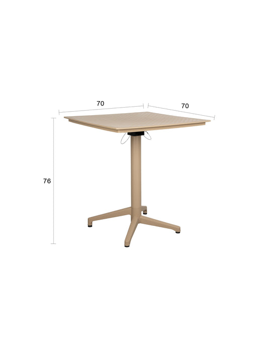 Eettafel George Polypropyleen Beige 70x70 cm