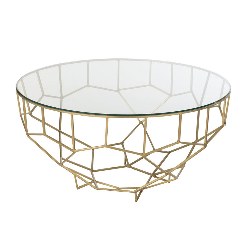 Eettafel Goud Ijzer 90 cm 90x90x44 cm-Eettafels-J-Line