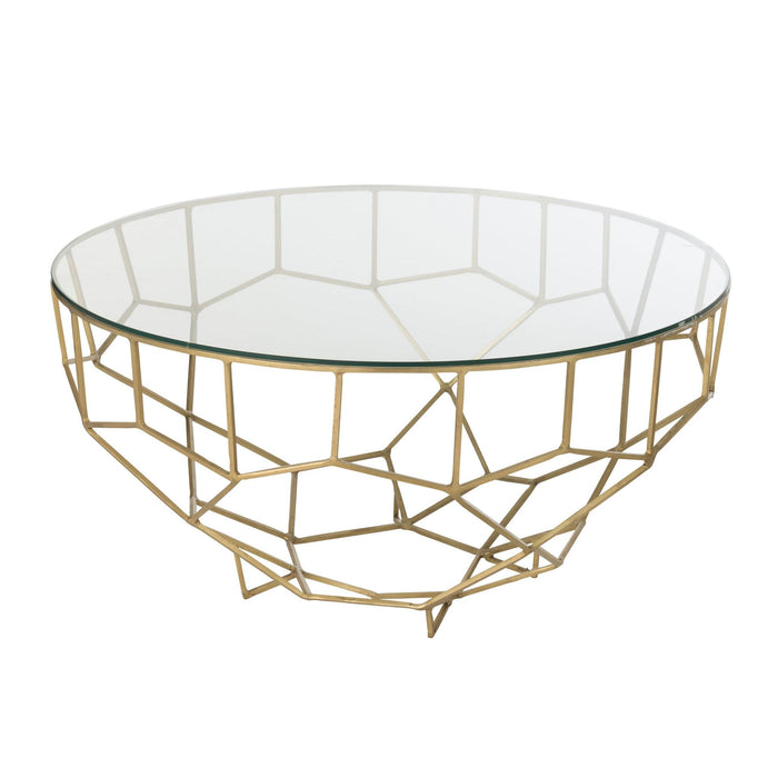 Eettafel Goud Ijzer 90 cm-Eettafels-J-Line