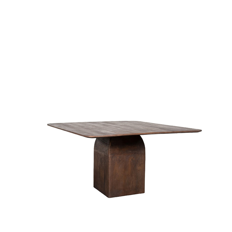Eettafel Ingo Mangohout Espresso 140x140x76 cm-Eettafels-LABEL51
