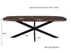 Eettafel Jesper Mangohout Bruin 100x210 cm-Eettafels-Livingfurn