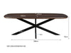 Eettafel Jesper Mangohout Bruin 230x105 cm-Eettafels-Livingfurn