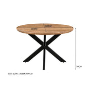 Eettafel Jesper Mangohout Naturel hout 120 cm 120x120x76 cm 31014-Eettafels-Livingfurn