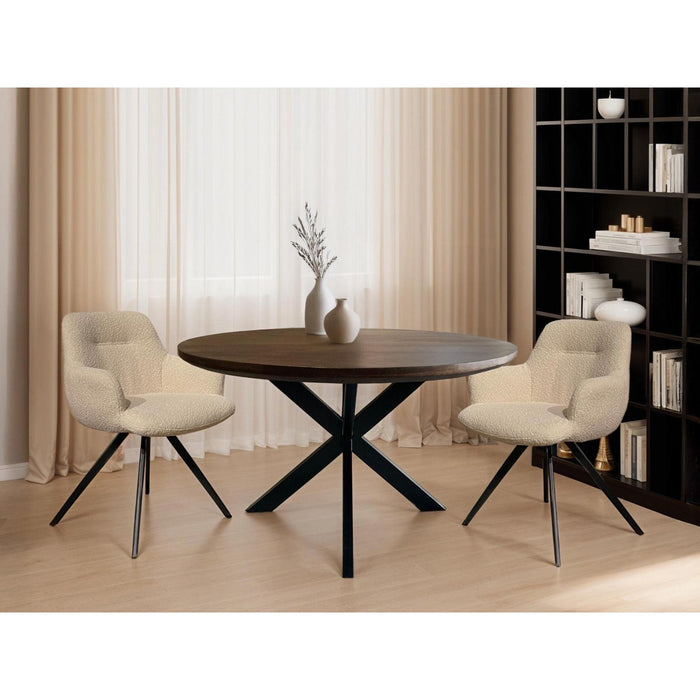 Eettafel Jesper Mangohout Naturel hout 120 cm-Eettafels-Livingfurn