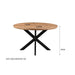Eettafel Jesper Mangohout Naturel hout 130 cm 130x130x76 cm 31013-Eettafels-Livingfurn